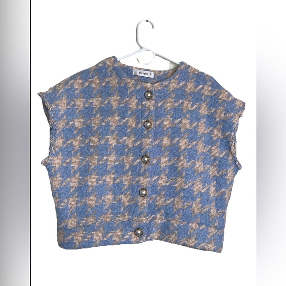 STORETS Lori Houndstooth  Sz M In Skyblue